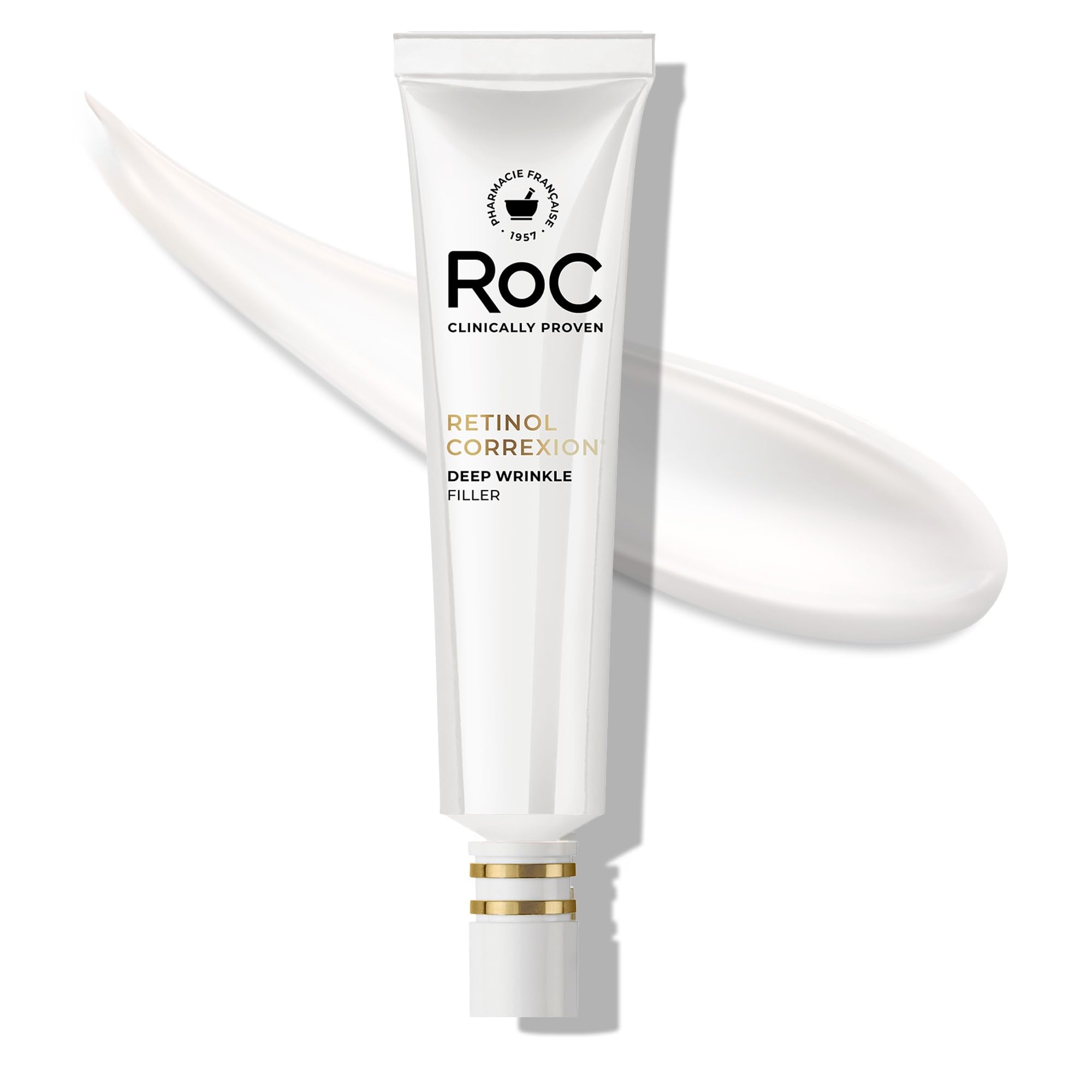 RoC Retinol Correxion Wrinkle Filler for Deep Wrinkles with Hyaluronic Acid & Retinol, Skin Care for Women and Men, 1 Fl Oz (Packaging May Vary)