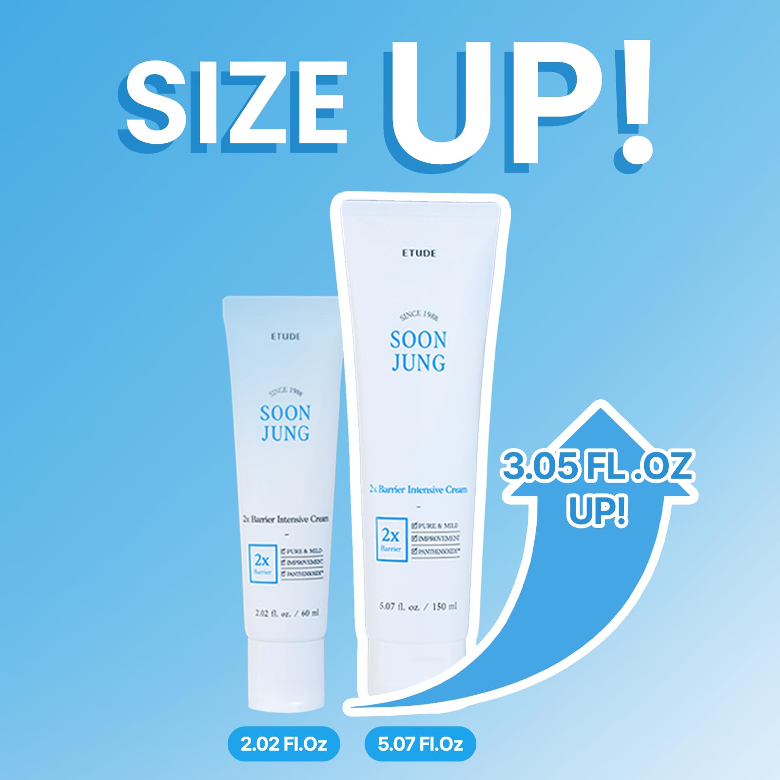 ETUDE SoonJung 2x Intensive Cream for Barrier Repair, Rich Moist, Madecassoside & Panthenol for Soothing, Face Moisturizer for Sensitive Skin, pH Balanced, Hypoallergenic, Korean Skin Care,2.02 Fl Oz