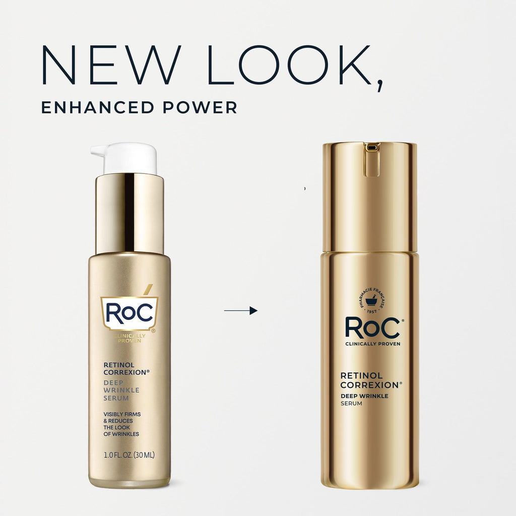 RoC Retinol Correxion Wrinkle Filler for Deep Wrinkles with Hyaluronic Acid & Retinol, Skin Care for Women and Men, 1 Fl Oz (Packaging May Vary)