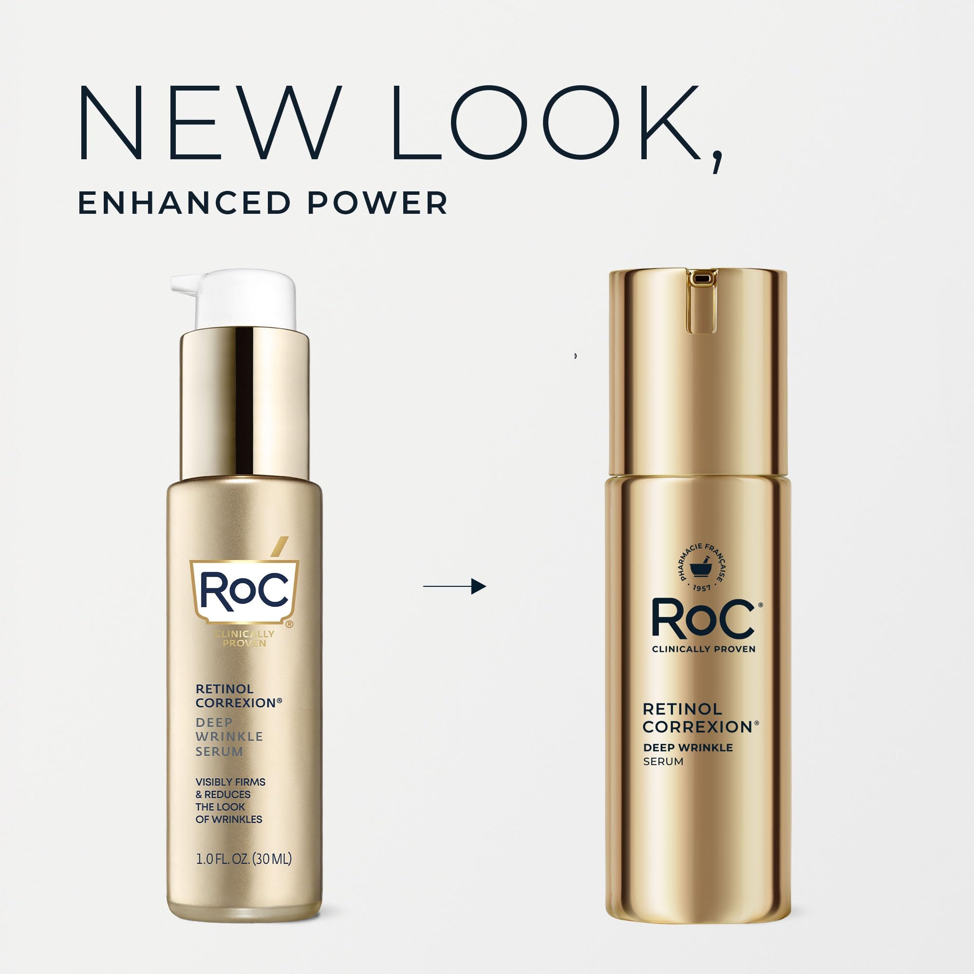 RoC Retinol Correxion Wrinkle Filler for Deep Wrinkles with Hyaluronic Acid & Retinol, Skin Care for Women and Men, 1 Fl Oz (Packaging May Vary)