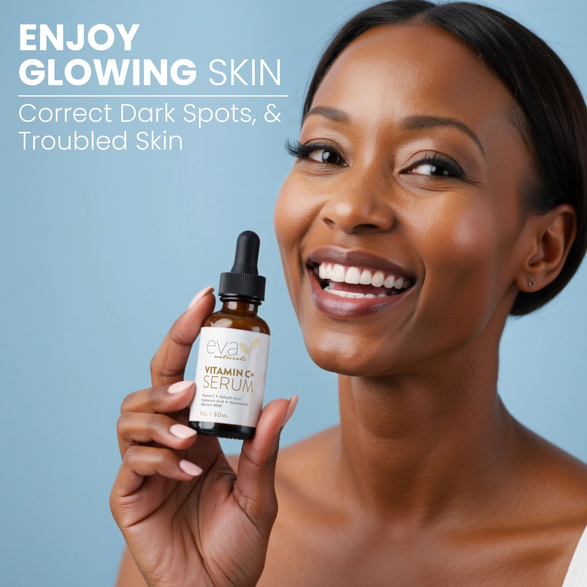 Vitamin C Serum for Face with Retinol (0.30%) & Salicylic 0.83% + Hyaluronic | Skin Refining Facial Serum for Uneven Tone, Texture & Hydration | Lightweight Daily Skincare for All Skin Types